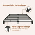 thumbnail image 3 of Base de Cama de Plataforma de Metal de Perfil Bajo - Tamaño Queen, 6 Pulgadas de Alto, Láminas de Acero de Alta Resistencia, No Se Necesita Box Spring, sin Ruido, Fácil de Montar, Almacenamiento Deba, 3 of 22