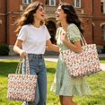 thumbnail image 2 of Jeiento Gingerbread Christmas Print Quilted Tote Bag for Women Large Capacity Shoulder Purse Handle Handbag for Holiday Shopping Work Travel Festive Gift, 2 of 7