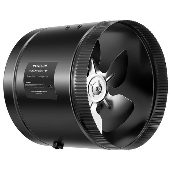 Ventilador de conducto de refuerzo en línea VIVOSUN 8» 420 m³/h para ventilación