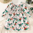 thumbnail image 5 of KYAIGUO Toddler Kids Girls Flare Sleeve Dresses Spring Floral Princess Dress Fall Square Neck Onesies Prints Skirt for 3-7 Years Old, 5 of 10