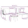 thumbnail image 4 of vidaXL 3 Piece Garden Lounge Set with Beige Cushions Poly Rattan, 4 of 5