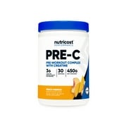 Nutricost Pre-C, Pre-Workout Complex with Creatine Powder (Peach Mango) - Boost Fitness Routines, 450g