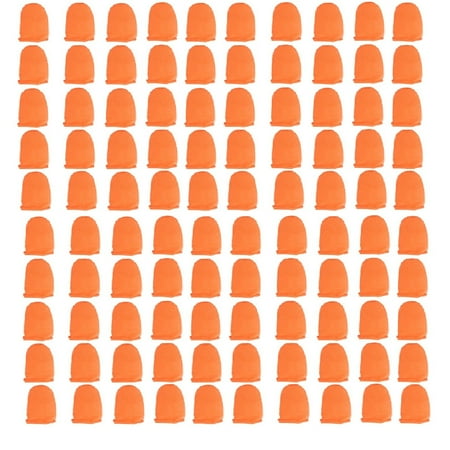 

100 PC Rubber Finger Cots Protector Fingertip Gloves Rubber Chickens Finger Gloves for Dry Hands Washable Thimble Pads for Hand Quilting Leather Bracelets for Couples Set Warming Gloves No Tips