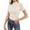 Beige, variant on Womens Pullover Frilled Collar Wooden Ear Sleeve Shaping Ladies Clothing,Sky Blue,M