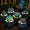 thumbnail image 6 of Glow in The Dark Pebbles Colorful Luminous Garden Stones Decorative Glow Rocks for Garden Path Aquarium Tank Succulent Planter and Outdoor Night Decor, 6 of 8