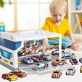 thumbnail image 2 of Toy Car Storage Case Creative Toy Car Organizer Toy Garage with 15 Toy Cars, 2 of 10