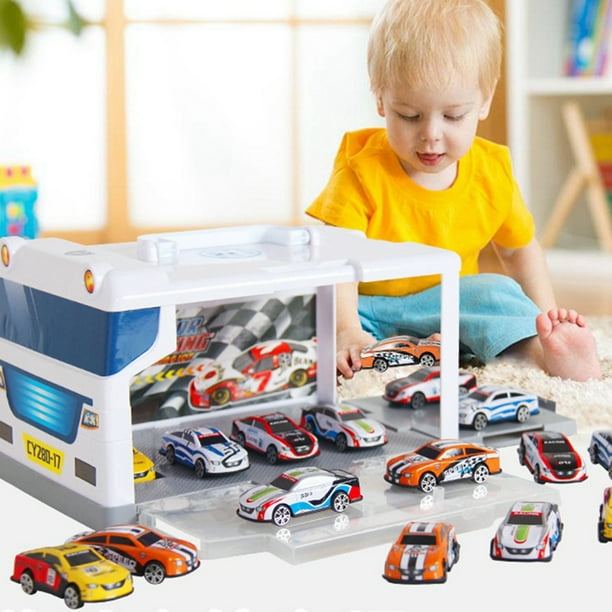 Circuit Voiture Enfant 100 Pcs avec Table d'Activités, Tiroir à