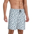 thumbnail image 2 of Tideii Nautical Theme Anchors Print Men's Short Pajama Pants, Elastic Pocket Summer Pajama Pants Sleepwear, Lounge Pants-X-Large, 2 of 6