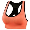 thumbnail image 1 of Women's Color Blocked Back Hollow Vest Gathering Yoga Running Sports Bra, 1 of 5