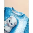 thumbnail image 3 of Girls Clothes Pussy Pattern Printed Round Neck Long Sleeved Sweater + Pants 2PCS Set Fall Winter Big Kid Clothes, 3 of 5