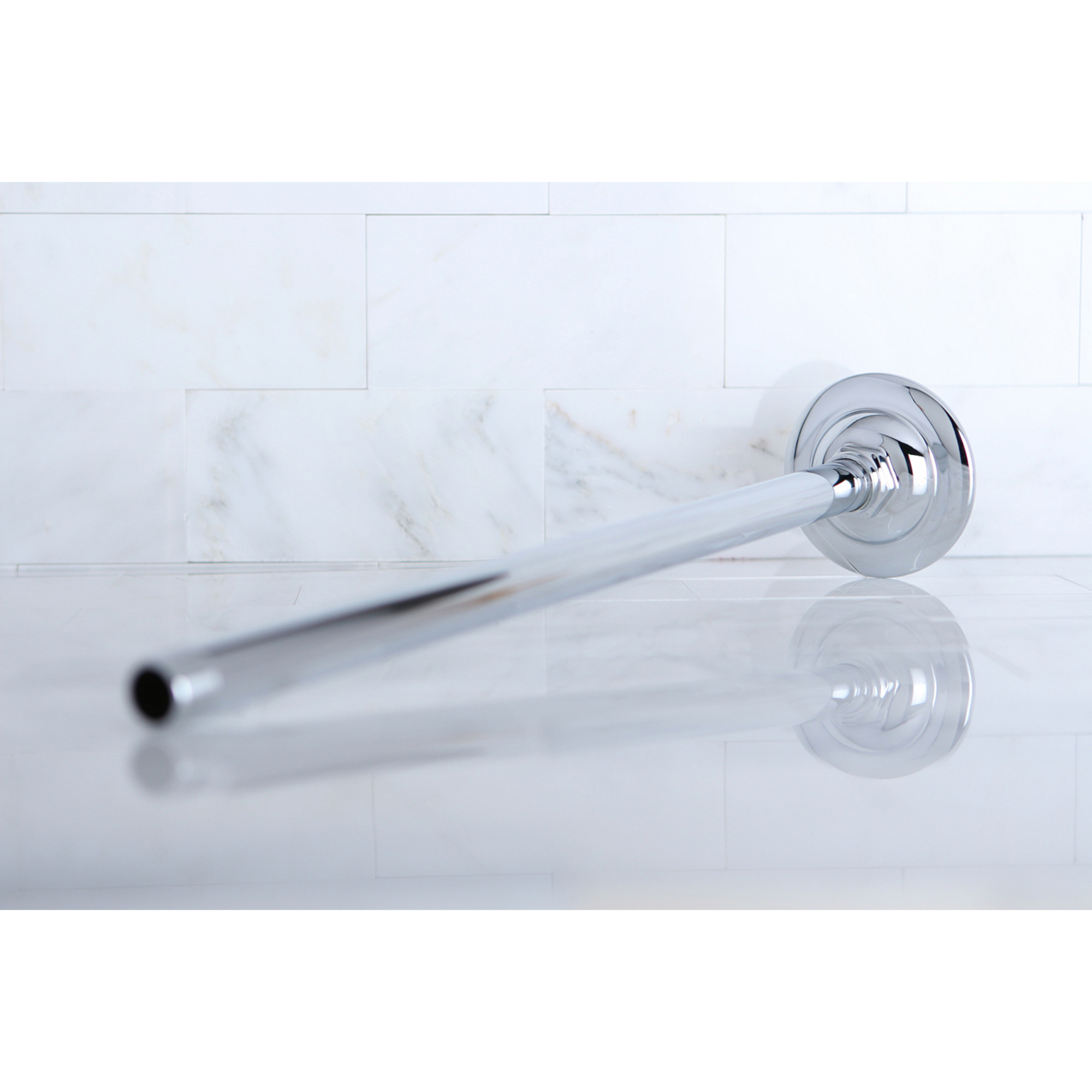 Kingston Brass K217A1 Trimscape 17-Inch Rain Drop Ceiling Mount Shower Arm with Round Flange in Polished Chrome