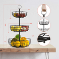 thumbnail image 3 of Auledio 3 LayerCountertop Fruit Vegetables Basket Holder Portable Fruit Bowl in home-Bronze, 3 of 7