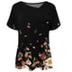 thumbnail image 4 of Moda mujer Casual pantalones cortos manga cuello sesgado impreso señoras Tops blusa Pompotops ulkah936789, 4 of 4