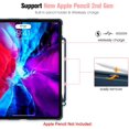 thumbnail image 4 of Fintie Translucent Case for iPad Pro 12.9" 4th & 3rd Generation 2020/2018 with Pencil Holder - Lightweight Cover SlimShell Frosted Stand Hard Back, Auto Wake/Sleep, Navy, 4 of 7