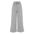 thumbnail image 5 of Lenpel Women's Wide Leg Sweatpants 2025 Trendy High Waisted Drawstring Lounge Pants Comfy Casual Active Trousers, 5 of 7