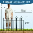 thumbnail image 3 of Garden Fence 32 inch H x 24 inch W (5 Panels, Total 10 feet), Metal Decorative Border Folding Fence, Landscape Fencing for Dog, Flower Bed, Yard, Animal Barrier, 3 of 6