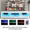 thumbnail image 6 of Hommpa 57'' TV Stands for TVs up to 65" with LED Lights Television Media Console Cabinet White LED Entertainment Center Gaming TV Unit with Glasss Open Shelf, 6 of 10