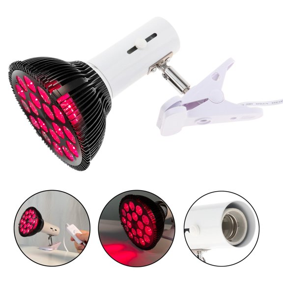 Lámpara LED infrarroja de lámpara roja, color rojo , 660nm, infrarrojo, 850nm, E26, E27, 54W, 18 LED, combinación de infrarrojos para dolor de piel Salvador lámpara infrarroja