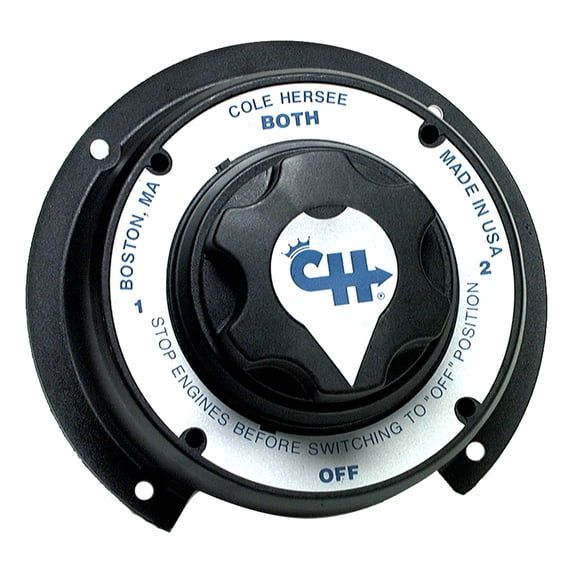 9" Black, White, and Blue Outdoor Marine Cole Hersee Standard Battery Switch