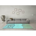 thumbnail image 3 of Ahgly Company Indoor Rectangle Abstract Light Blue Modern Area Rugs, 7' x 9', 3 of 4