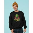 thumbnail image 2 of Scary Powerful Alien Sweatshirt Men -Image by Shutterstock, Male Small, 2 of 4