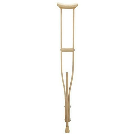 Underarm Child Crutch pair laminated wood child size 3'4" - 4' 3"
