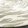 thumbnail image 3 of SAFAVIEH Bella Igor Abstract Swirls Wool Area Rug, Ivory/Grey, 5' x 5' Round, 3 of 7