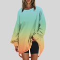 thumbnail image 2 of Npasoilc Fall Outfits For Women Casual Oversized Round Neck Printed Long Sleeve Shirt Trendy Blouse Tunic Tops Sweatshirt, 2 of 5