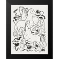 thumbnail image 2 of Seven Trees Design 12x14 Black Modern Framed Museum Art Print Titled - Three Horses, 2 of 5