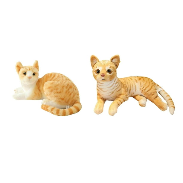 2 figuras de peluche de gato de peluche para decoración del hogar infantil. EstiloH