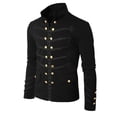 thumbnail image 2 of Ropa gótica Steampunk para hombre, chaquetas militares, chaqueta Medieval Vintage, cuello levantado, abrigo de Rock, abrigo Retro Punk, 2 of 4