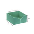 thumbnail image 2 of Household Essentials 2-Pack of Drawer Organizers, Sturdy Chipboard Wrapped In Soft Polyester Fabric, Stylish and Functional Storage Solution, 3” H x 6” W x 6” D, Seafoam Green, 2 of 9