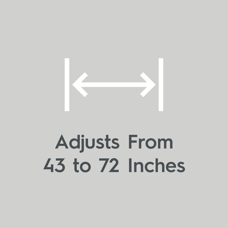 Better Homes & Gardens Modern No Rust 43” to 72” Adjustable Shower Curtain Tension Rod, Matte Black