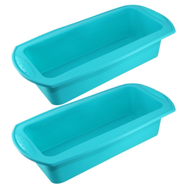 MesaSe Loaf Pan 2Pcs Silicone Non-stick Cake Bread Loaf Pan DIY Making Mold Kitchen Baking Tool