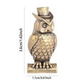 thumbnail image 3 of Elegant Brass Owl Figurine for Desktop Decoration - Unique Home and Coffee Table Ornament for Living Spaces, 3 of 6