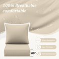 thumbnail image 4 of Pakunoda Outdoor Deep Seat Cushion with Backrest, 24" x 24" x 6.5" Waterproof Patio Chair Replacement Cushion for Sofa Couch, Cream, 4 of 7
