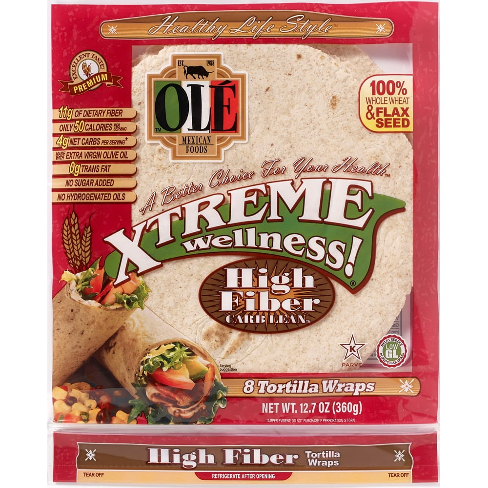 Ole Mexican Ole Xtreme Wellness! Tortilla Wraps, 8 ea