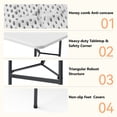 thumbnail image 3 of HAIMULI 4ft Rectangular All-Occasion Plastic Folding Event Table for Indoor and Outdoor, Portable Desk, Camping, Durable and Stable, HDPE and Steel, Wide Application, 3 of 8