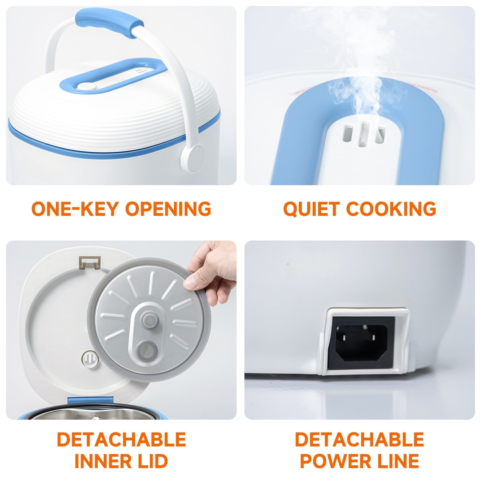 Mini Rice Cooker, Blue