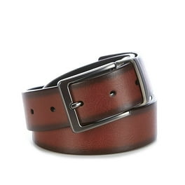 小物 MCM Mens Claus Cognac Leather Belt MCM Claus Reversible Belt - Cognac, Gold Buckle, Adjustable