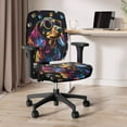 thumbnail image 5 of FKELYI Office Chair Slipcovers Colorful Funny Dachshund Dog Paw Print Removable Chair Covers Pack of 2 Breathable Desk Chair Covers Computer Chair Backrest and Cushion Seat Cover, 5 of 7
