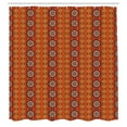 thumbnail image 3 of Ambesonne Orange Shower Curtain, Traditional Motif, 69"Wx84"L, Orange Yellow and White, 3 of 5