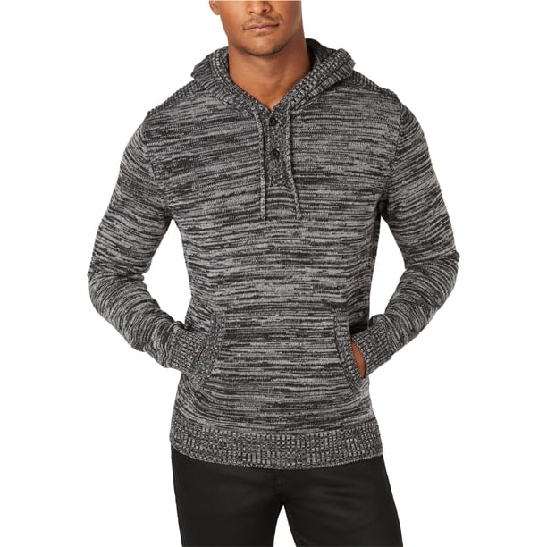 Sudadera con capucha y solapa American Rag para hombre color negro XXL