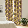 thumbnail image 2 of Ambesonne Violet Window Curtains, Cartoon Banana Fruit Art, Each 28" W x 95" L, Yellow Pale Eggplant, 2 of 3