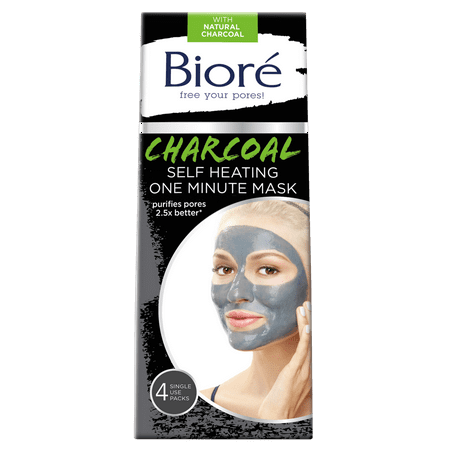 - Biore Charcoal Self-Heating One Minute Mask (4 Count)
