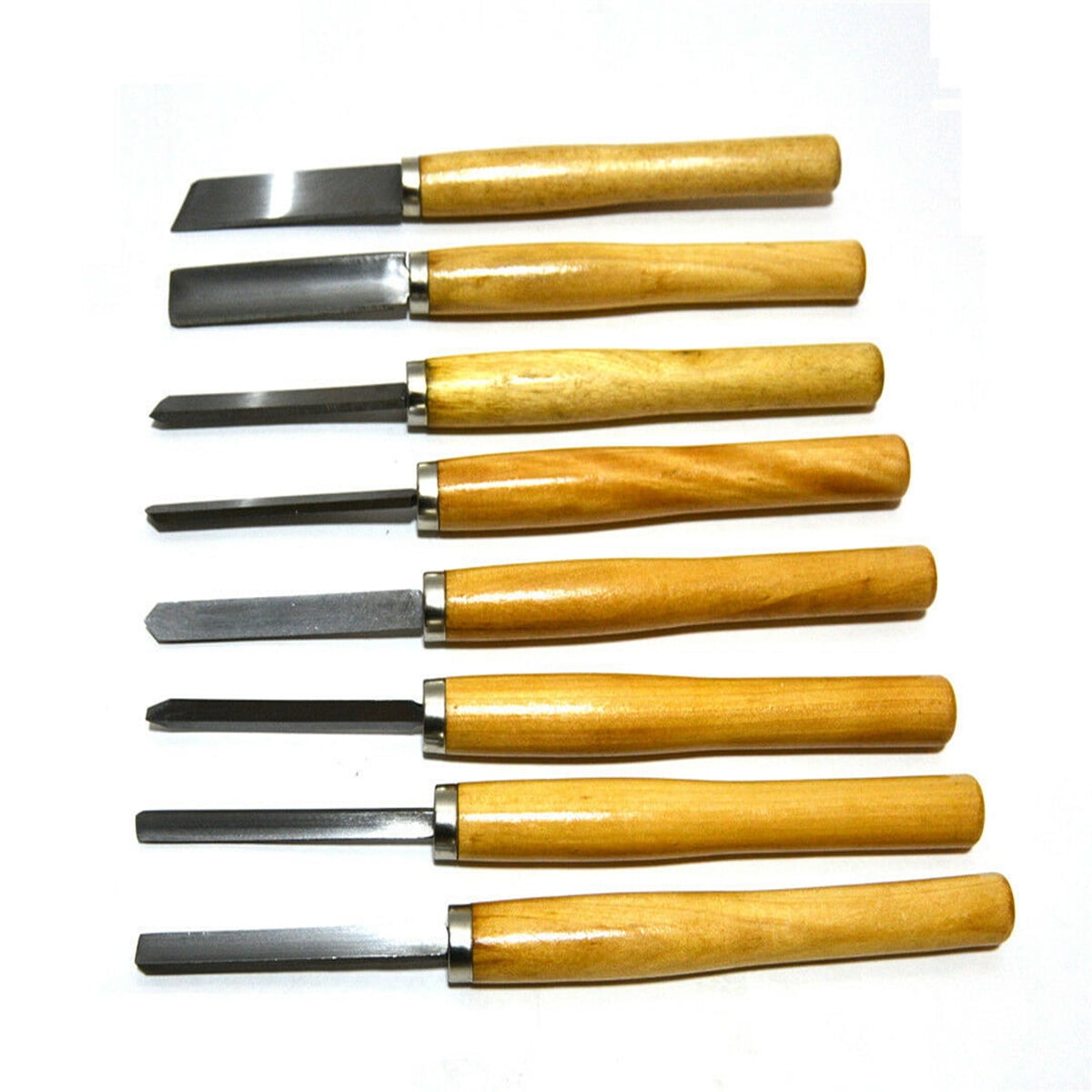 Durable Quality LATHE Tool Set; Gouges Scrapers Chisels w/ Hardwood Handles 