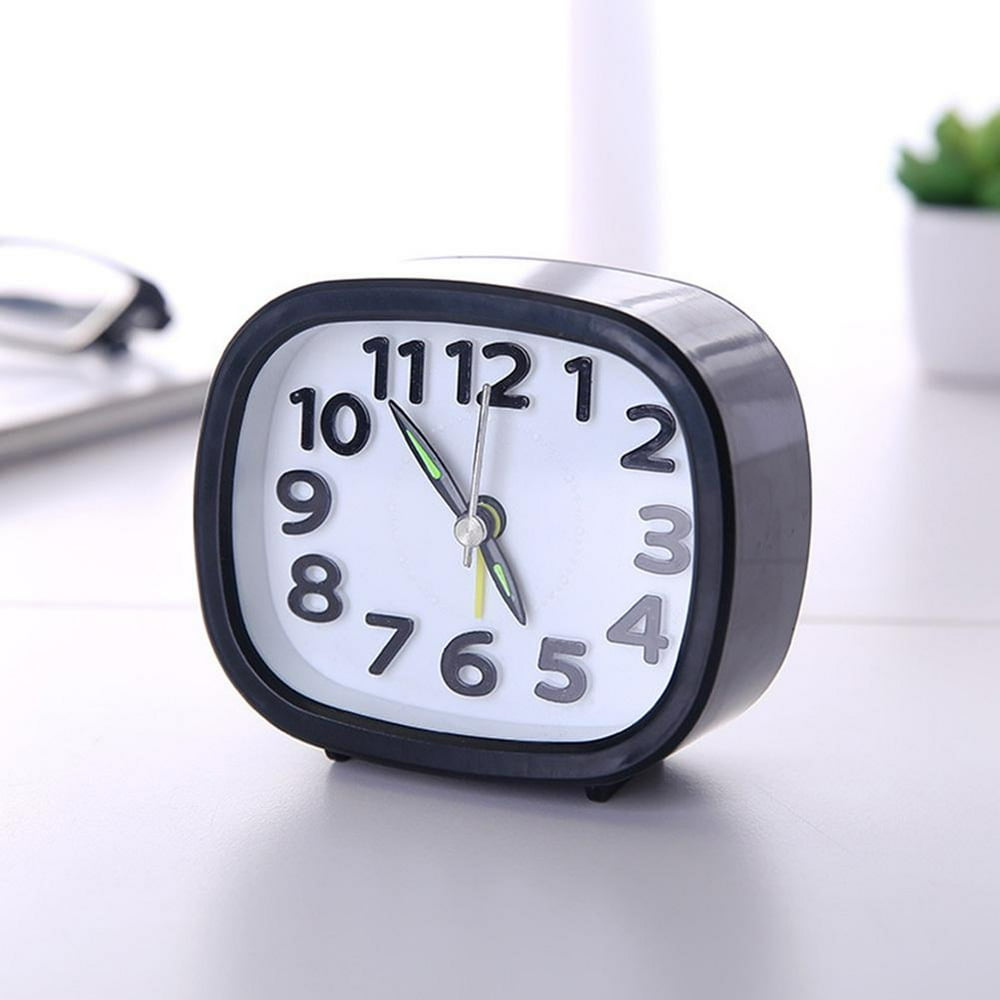 LYUMO 1Pc Mini Simple Alarm Clock Table Silent Desktop Clocks for Home