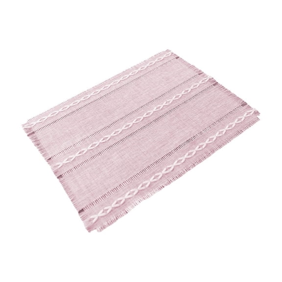 Cotton Linen Tassel Table Mat, Insulated Heat Resistant Dining Pad, Simple Elegant Table Decoration Mat, Washable Durable Soft Fabric Placemat, Daily Use Party Table Cover