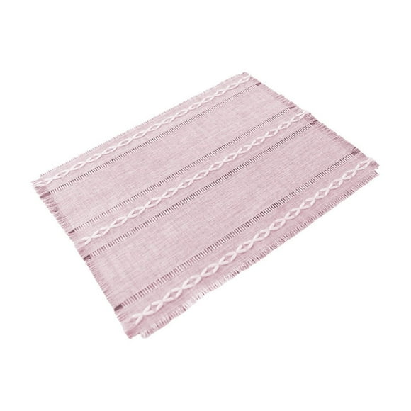Yhmxh Utensilios de cocina Manteles individuales, servilletas gruesas y de lino con borlas, manteles individuales aislantes, hermosos y prácticos manteles aislantes para la mesa. Muebles para cocina