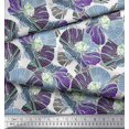 thumbnail image 3 of Soimoi Poly Georgette Fabric Artistic Flower Printed Fabric 1 Yard 52 Inch Wide, 3 of 3